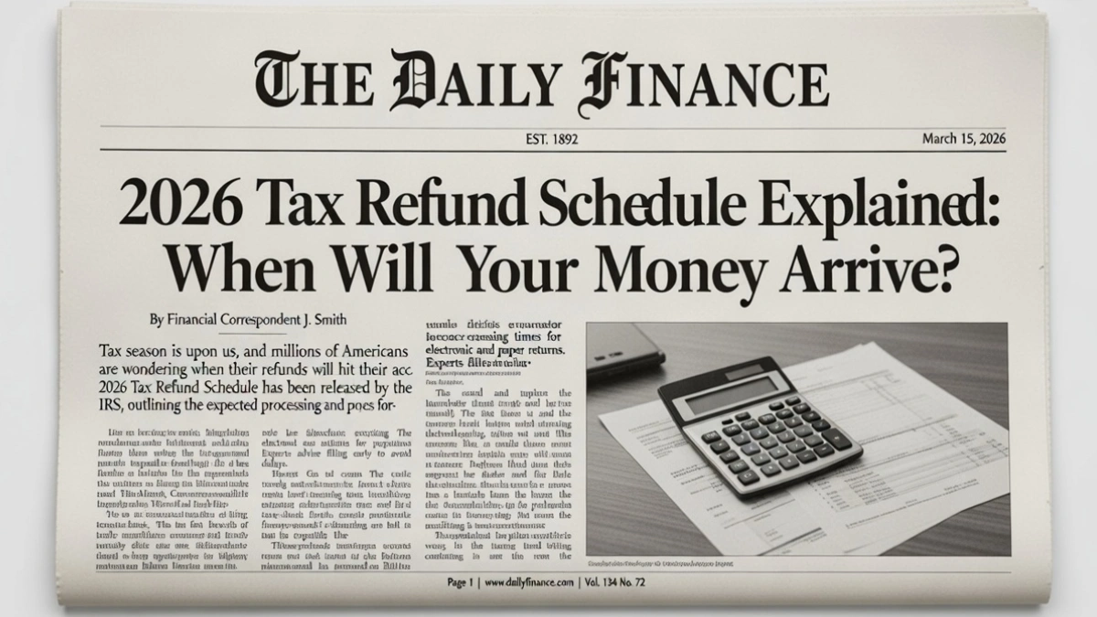 2026 tax refund schedule