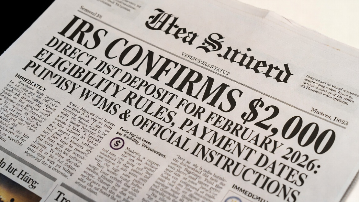 IRS $2000 direct deposit February 2026