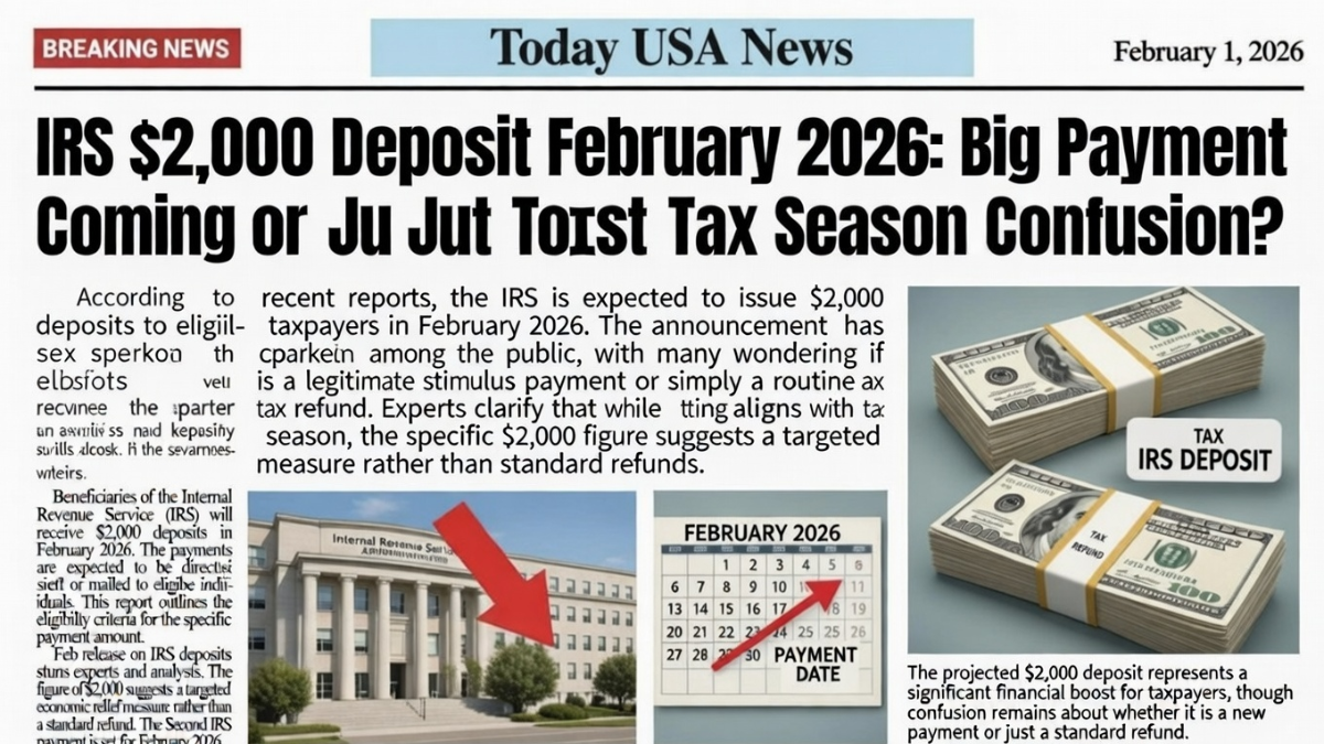 IRS $2000 Deposit 2026