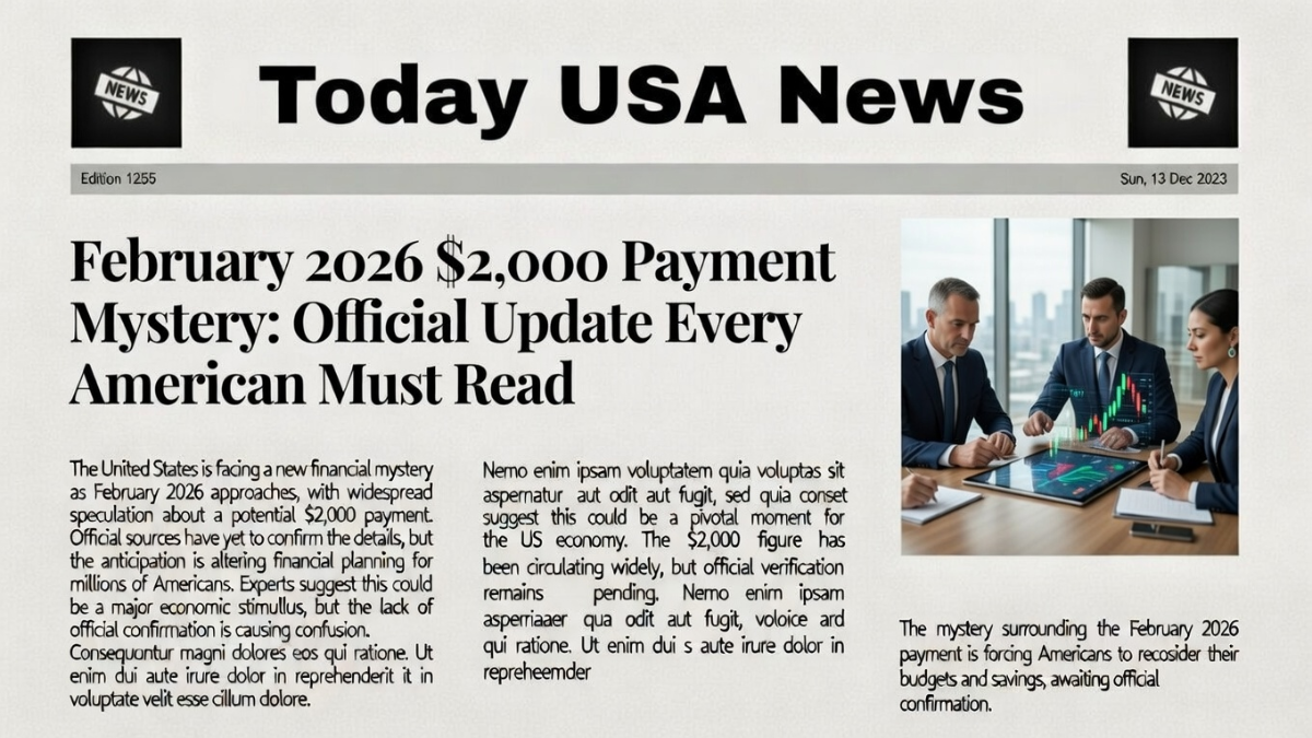 $2000 Federal Payment 2026